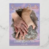 Bewaar de datum: Dream Clouds Lover Thema Folie Uitnodiging (Voorkant)