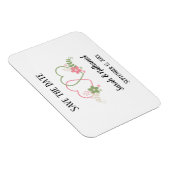 Bewaar de datum dubbele harten Bruid & Bruidegom N Magneet (Rechterzijde)