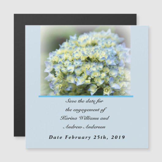 Bewaar de datum dunne magnetische kaart uitnodiging (Voorkant / Achterkant)