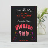 Bewaar de datum echtscheiding partij elke naam elk save the date (Staand voorkant)