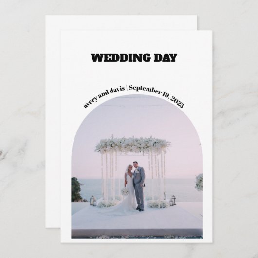 Bewaar de datum eenvoudig met foto kaart (Voorkant / Achterkant)