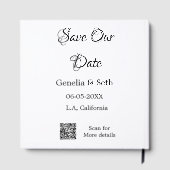Bewaar de datum eenvoudig minimaal QR scan code de Gastenboek (Achterkant)