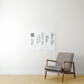 Bewaar de datum eenvoudig minimaal QR scan code de Wandkleed (In Situ (horizontaal))