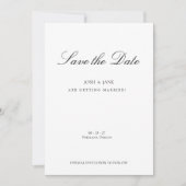 Bewaar de datum eenvoudig modern minimalistisch save the date (Voorkant)