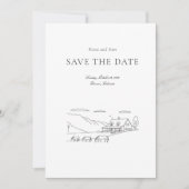 Bewaar de datum eenvoudige bruiloft save the date (Voorkant)