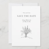Bewaar de datum eenvoudige bruiloft save the date (Voorkant)