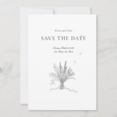 Bewaar de datum eenvoudige bruiloft save the date (Voorkant)