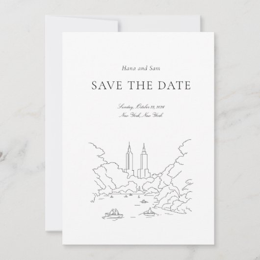 Bewaar de datum eenvoudige bruiloft save the date (Voorkant)