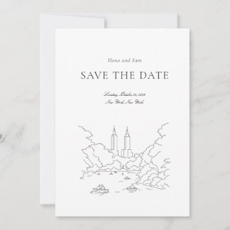 Bewaar de datum eenvoudige bruiloft save the date