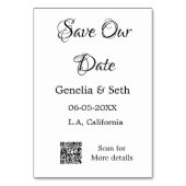 Bewaar de datum eenvoudige minimale QR-scan code d Kaart (Achterkant)