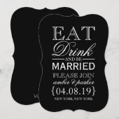 Bewaar de datum | Eet, drink & wees Kaart (Voorkant / Achterkant)