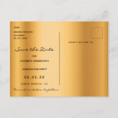 Bewaar de datum eindexamenfeest gouden bloemen 202 briefkaart (Achterkant)