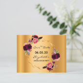 Bewaar de datum eindexamenfeest gouden bloemen 202 briefkaart (Staand voorkant)