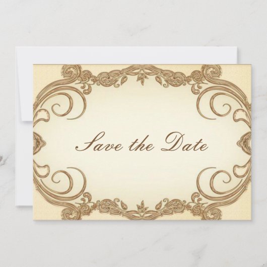 Bewaar de datum Elegant Kaart (Voorkant)