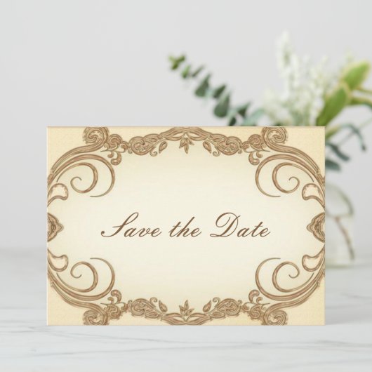 Bewaar de datum Elegant Kaart (Staand voorkant)
