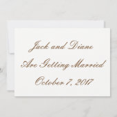 Bewaar de datum Elegant Kaart (Achterkant)