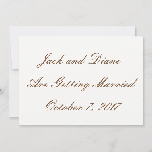 Bewaar de datum Elegant Kaart (Achterkant)