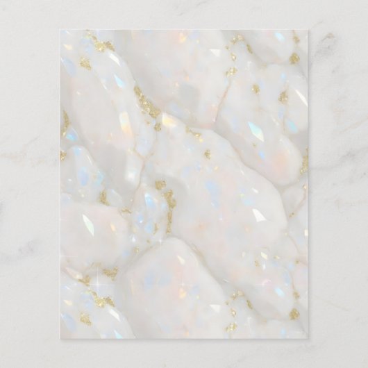 Bewaar de datum Elegant Opal Stone Pastel Flyer (Achterkant)