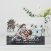 Bewaar de datum Elegant Schrift Modern Foto Save The Date (Staand voorkant)