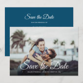 Bewaar de datum Elegant Schrift Modern Foto Save The Date (Voorkant / Achterkant)