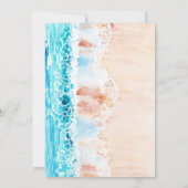 Bewaar de datum Elegante aquarel strand schilderij Save The Date (Achterkant)