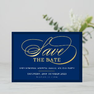 BEWAAR DE DATUM elegante gebeurtenis fancy schrift Folie Uitnodiging
