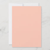 Bewaar de datum elegante oranje bloem bruiloft  save the date (Achterkant)