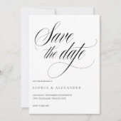 Bewaar de datum Elegante script kalligrafie Kaart (Voorkant)