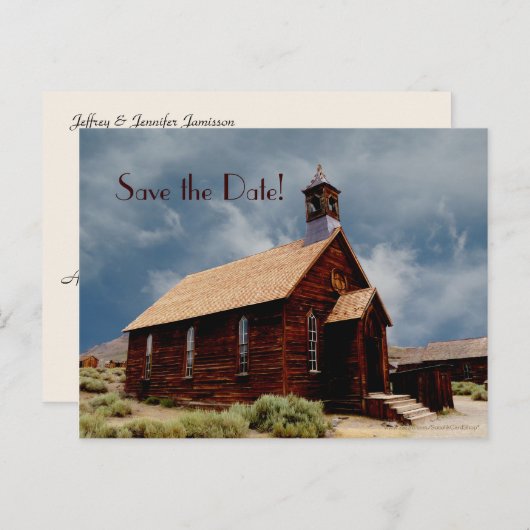 Bewaar de datum ELK Jubileum Party Old WoodChurch Aankondigingskaart (Voorkant / Achterkant)