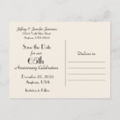 Bewaar de datum ELK Jubileum Party Old WoodChurch Aankondigingskaart (Achterkant)