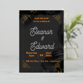 BEWAAR DE DATUM - elke gelegenheid - bewerkbaar Folie Uitnodiging (Staand Voorkant)