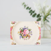 Bewaar de datum English Roos Garden Party Tea Aankondigingskaart (Staand voorkant)