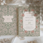 Bewaar de datum Erfgoed Groen & Koraal Rococo Kaart