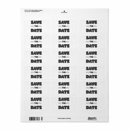 Bewaar de datum etiket (Full Sheet)