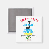 Bewaar de datum Familiereünie elke naam, elke datu Magneet (Voorkant / Achterkant)