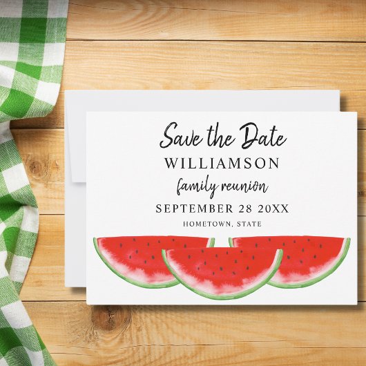 Bewaar de datum Family Reunion Watermelon uitnodig Save The Date