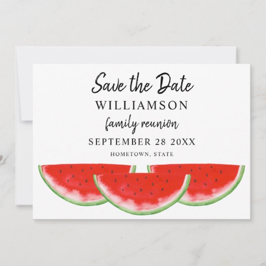 Bewaar de datum Family Reunion Watermelon uitnodig Save The Date (Voorkant)