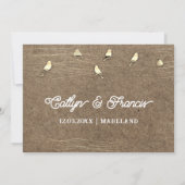 Bewaar de datum Faux Gold Kraft Foto Bird Woodland Kaart (Achterkant)