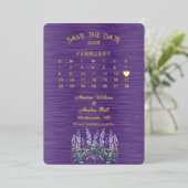 Bewaar de datum februari 2026 Trouwdag Folie Uitnodiging (Staand Voorkant)