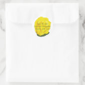 Bewaar de datum, felgele roos bruiloft stickers (Tas)