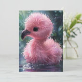 Bewaar de datum Flamingo Kaart (Staand voorkant)