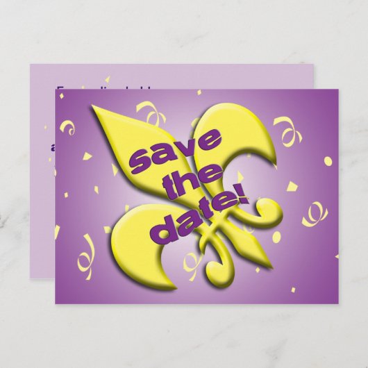 Bewaar de datum Fleur de Lys Briefkaart (Voorkant / Achterkant)