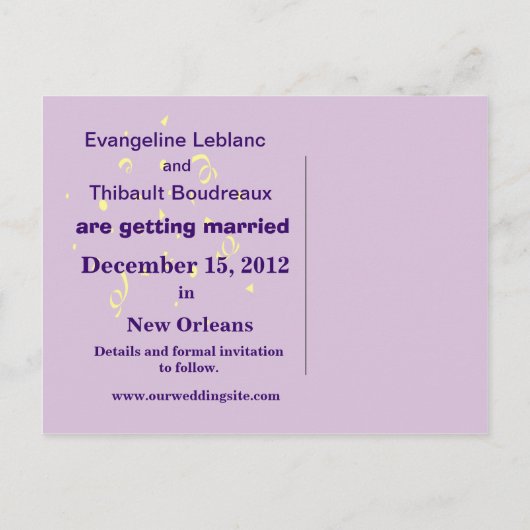 Bewaar de datum Fleur de Lys Briefkaart (Achterkant)