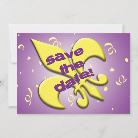 Bewaar de datum Fleur de Lys Trouw Aankondiging (Voorkant)