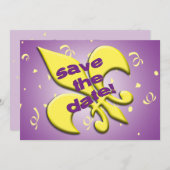 Bewaar de datum Fleur de Lys Trouw Aankondiging (Voorkant / Achterkant)