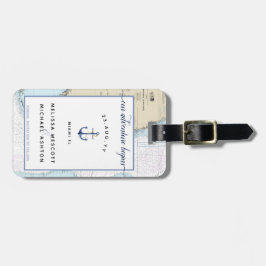 Bewaar de datum Florida Destination Wedding Bagagelabel