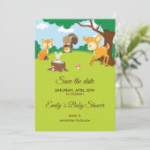 Bewaar de datum Forest Animals Woodland Save The Date (Staand voorkant)