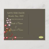 Bewaar de datum Foto briefkaarten, love birds Aankondigingskaart (Achterkant)