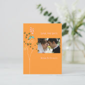 Bewaar de datum Foto briefkaarten, love birds Aankondigingskaart (Staand voorkant)