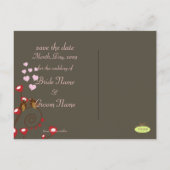 Bewaar de datum Foto briefkaarten, love birds Aankondigingskaart (Achterkant)